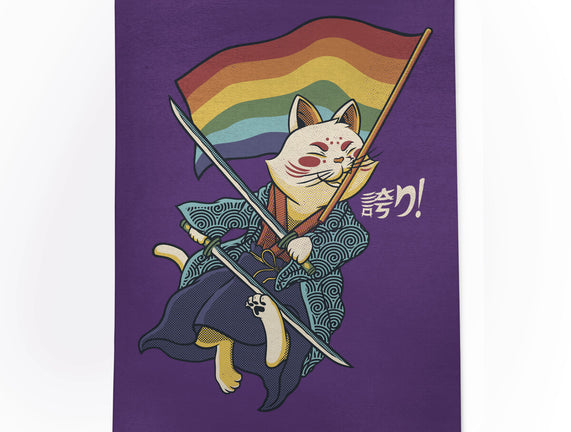 Katana Cat Rainbow Flag