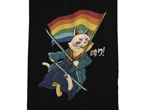 Katana Cat Rainbow Flag