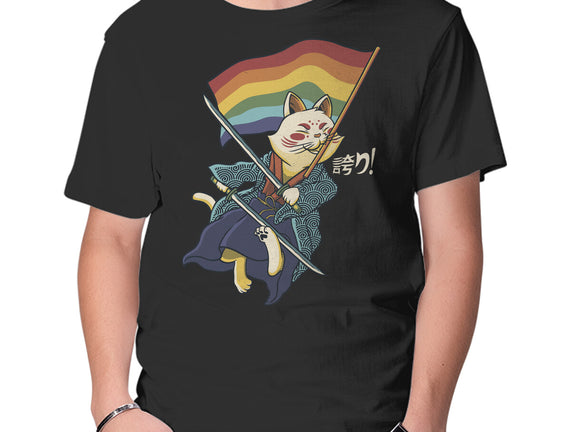 Katana Cat Rainbow Flag