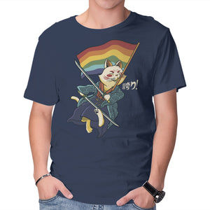 Katana Cat Rainbow Flag