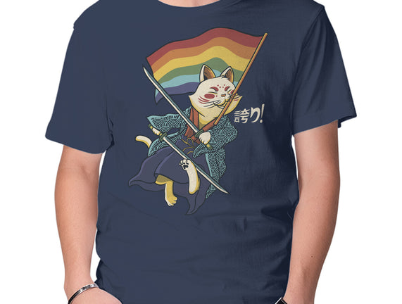 Katana Cat Rainbow Flag