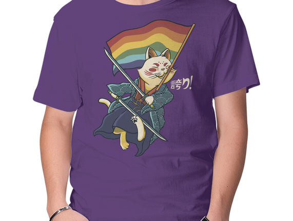 Katana Cat Rainbow Flag