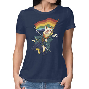 Katana Cat Rainbow Flag