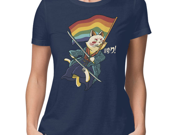 Katana Cat Rainbow Flag