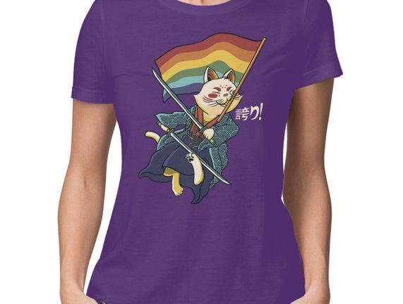 Katana Cat Rainbow Flag