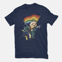 Katana Cat Rainbow Flag-Mens-Basic-Tee-tobefonseca