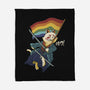 Katana Cat Rainbow Flag-None-Fleece-Blanket-tobefonseca