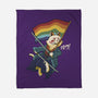 Katana Cat Rainbow Flag-None-Fleece-Blanket-tobefonseca