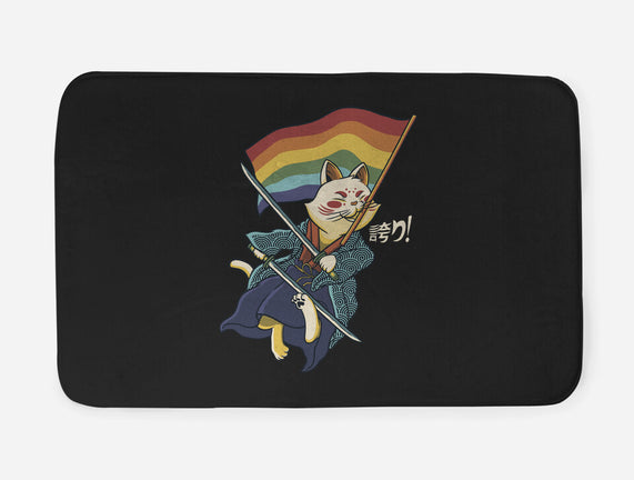 Katana Cat Rainbow Flag
