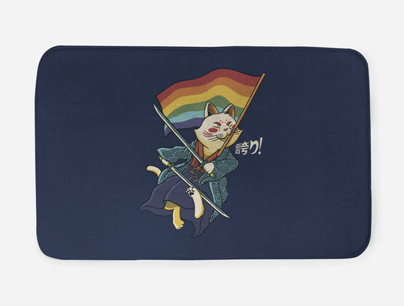 Katana Cat Rainbow Flag