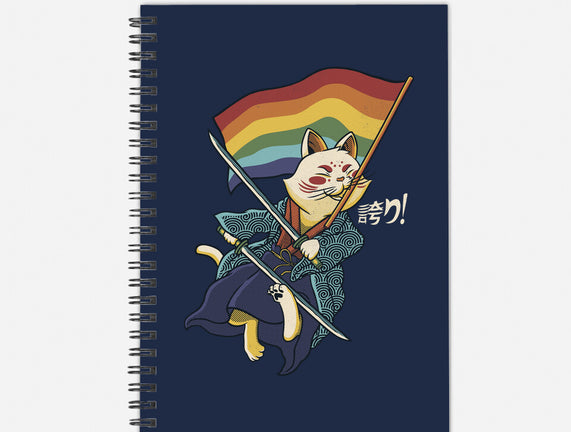 Katana Cat Rainbow Flag