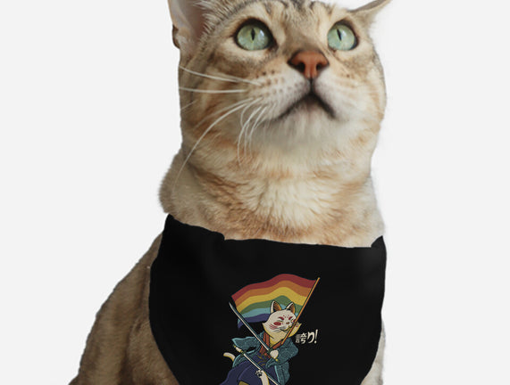 Katana Cat Rainbow Flag