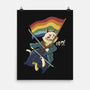 Katana Cat Rainbow Flag-None-Matte-Poster-tobefonseca