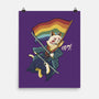 Katana Cat Rainbow Flag-None-Matte-Poster-tobefonseca