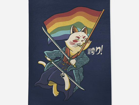 Katana Cat Rainbow Flag