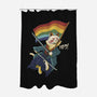 Katana Cat Rainbow Flag-None-Polyester-Shower Curtain-tobefonseca