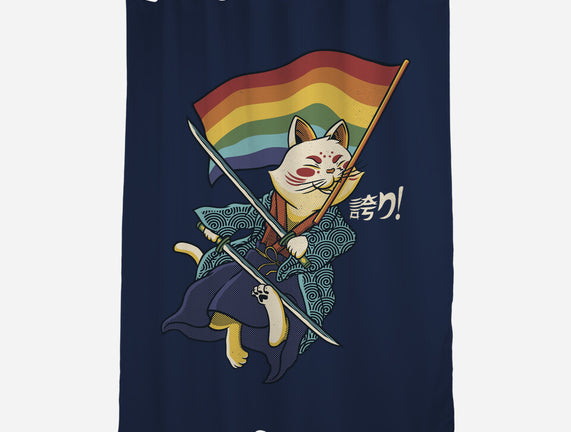 Katana Cat Rainbow Flag