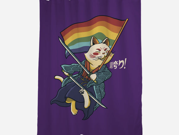 Katana Cat Rainbow Flag