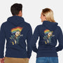 Katana Cat Rainbow Flag-Unisex-Zip-Up-Sweatshirt-tobefonseca