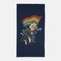 Katana Cat Rainbow Flag-None-Beach-Towel-tobefonseca