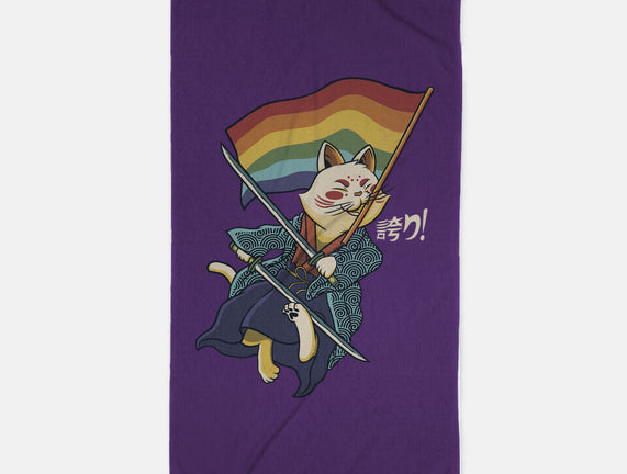 Katana Cat Rainbow Flag