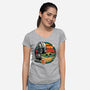 Beskar Dad-Womens-V-Neck-Tee-teesgeex