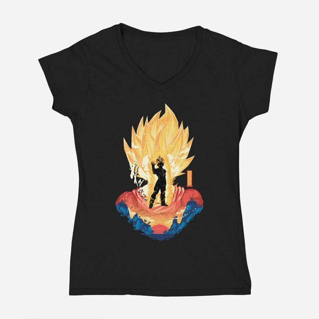 Prince Hero-Womens-V-Neck-Tee-hypertwenty