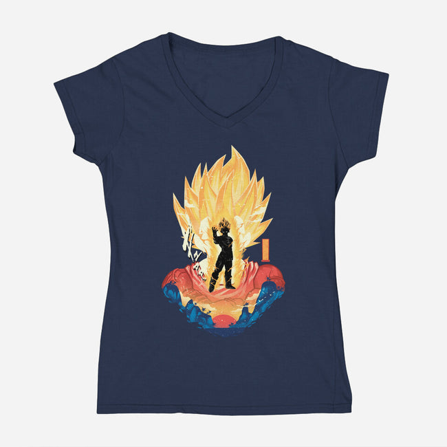 Prince Hero-Womens-V-Neck-Tee-hypertwenty