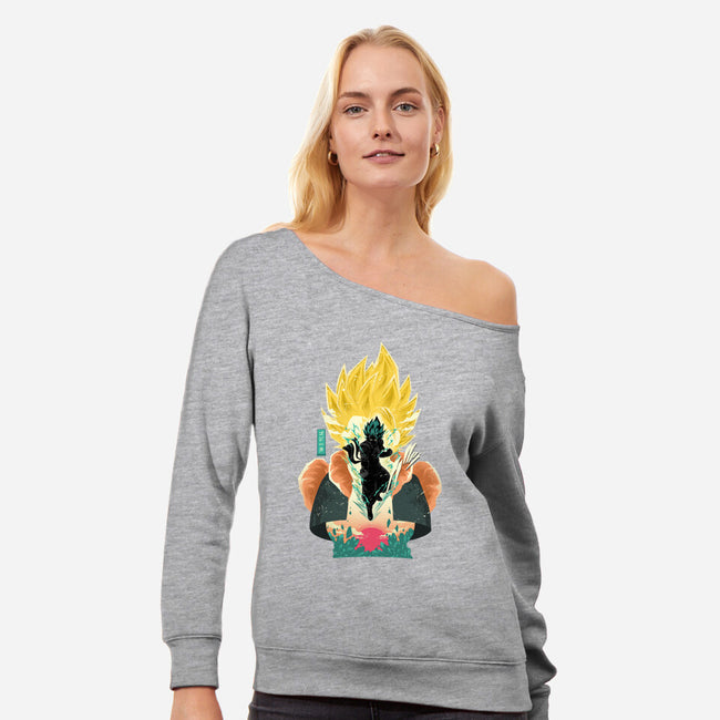 Potara Hero-Womens-Off Shoulder-Sweatshirt-hypertwenty