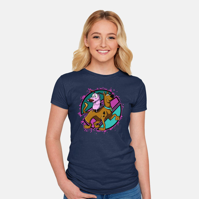 Scary Dogs-Womens-Fitted-Tee-nickzzarto