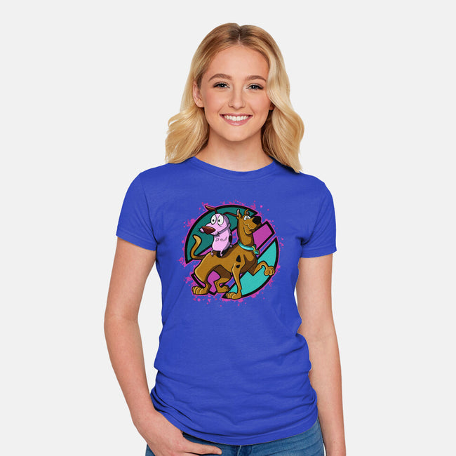 Scary Dogs-Womens-Fitted-Tee-nickzzarto