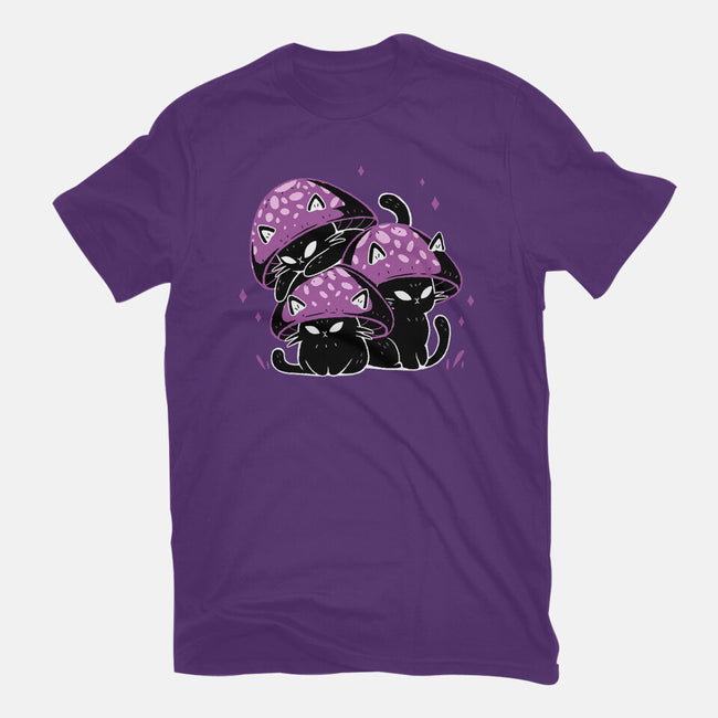 Mushroom Cats-Womens-Basic-Tee-xMorfina