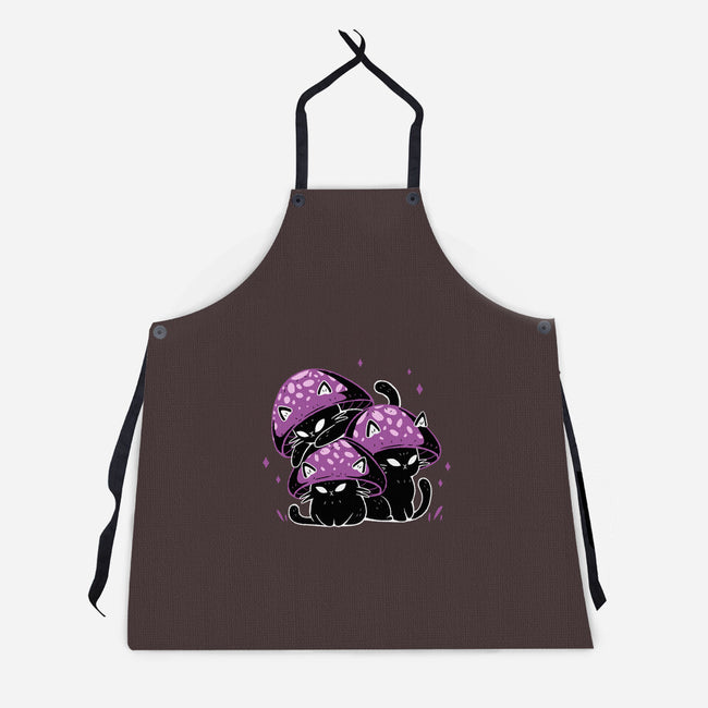 Mushroom Cats-Unisex-Kitchen-Apron-xMorfina