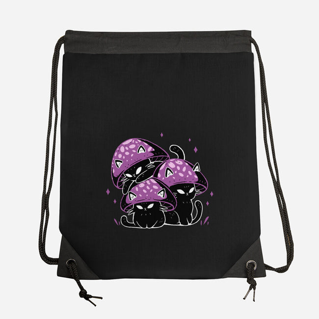 Mushroom Cats-None-Drawstring-Bag-xMorfina