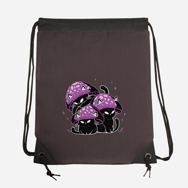 Mushroom Cats-None-Drawstring-Bag-xMorfina