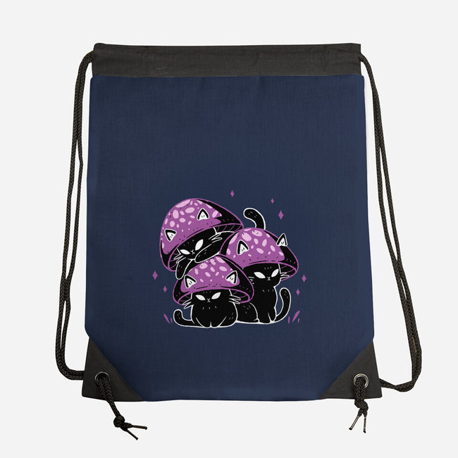Mushroom Cats-None-Drawstring-Bag-xMorfina