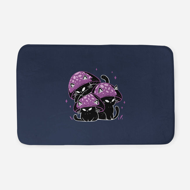 Mushroom Cats-None-Memory Foam-Bath Mat-xMorfina