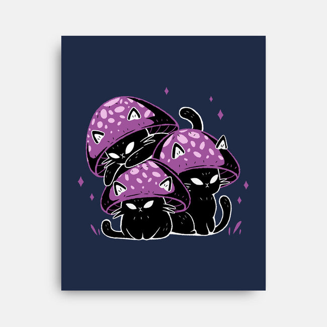 Mushroom Cats-None-Stretched-Canvas-xMorfina