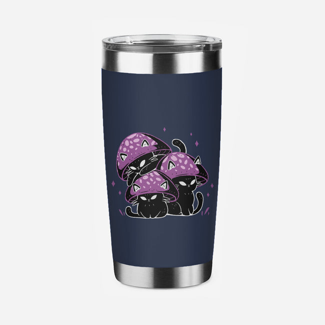 Mushroom Cats-None-Stainless Steel Tumbler-Drinkware-xMorfina