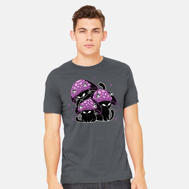 Mushroom Cats-Mens-Heavyweight-Tee-xMorfina