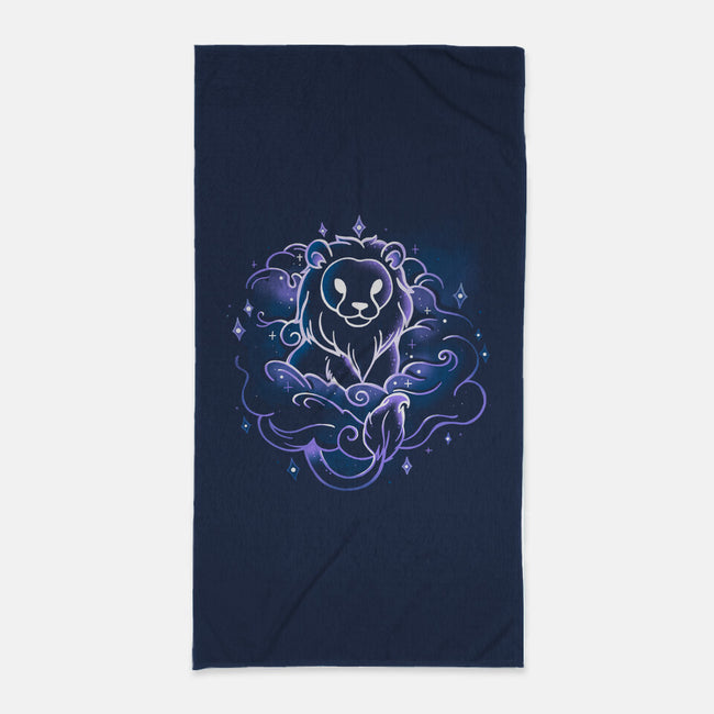 Nebula Lion-None-Beach-Towel-Vallina84