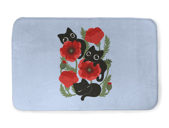 Poppies And Black Kitties