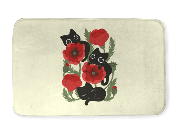 Poppies And Black Kitties