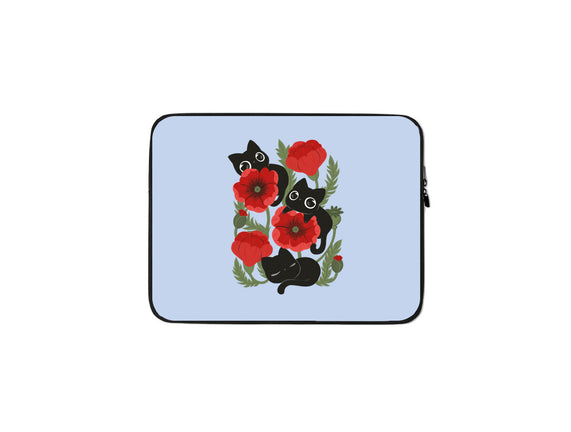 Poppies And Black Kitties