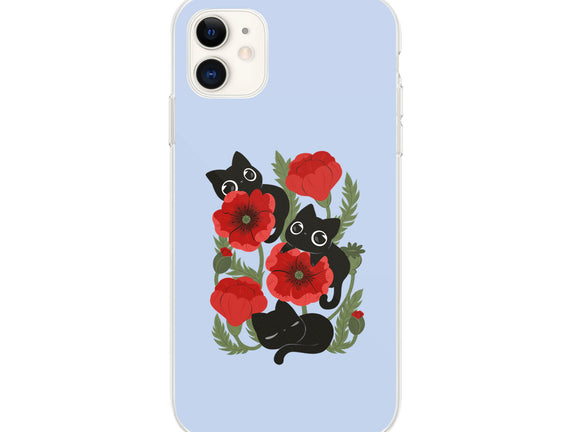 Poppies And Black Kitties