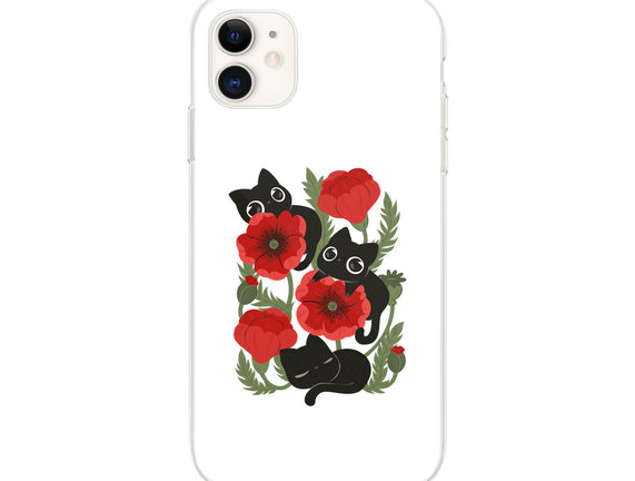 Poppies And Black Kitties