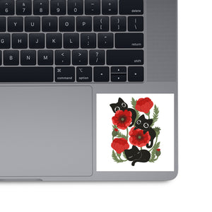 Poppies And Black Kitties