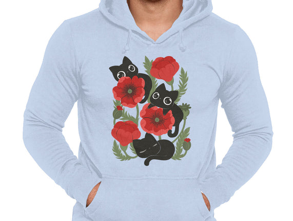 Poppies And Black Kitties