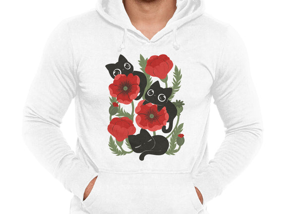 Poppies And Black Kitties