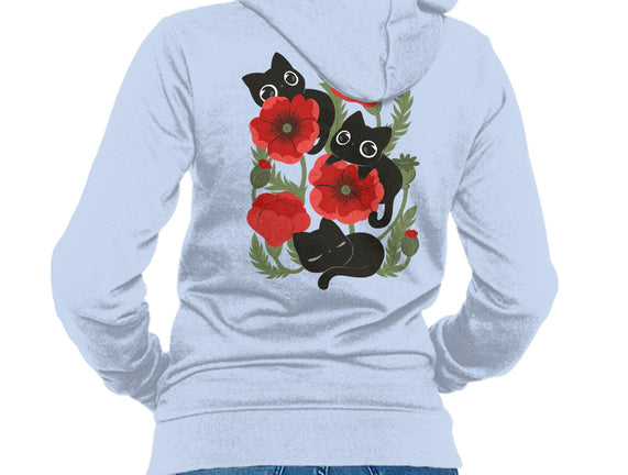 Poppies And Black Kitties